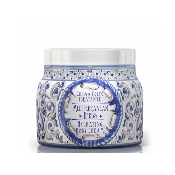 Rudy Profumi MAIOLICHE Hydratační tělový krém s vůní MEDITERRANEAN HERBS - 450 ml