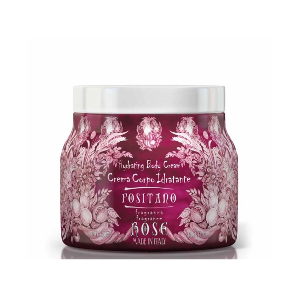 Rudy Profumi MAIOLICHE Hydratační tělový krém s vůní POSITANO ROSE - 450 ml
