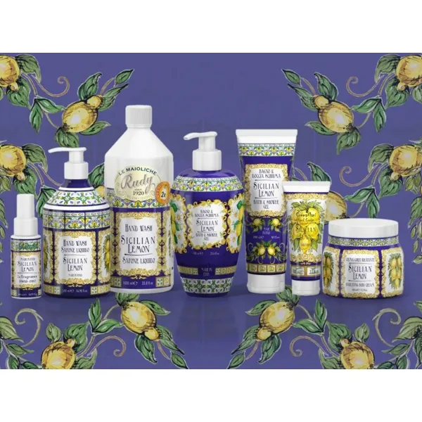 Rudy Profumi MAIOLICHE Hydratační tělový krém s vůní SICILIAN LEMON - 450 ml