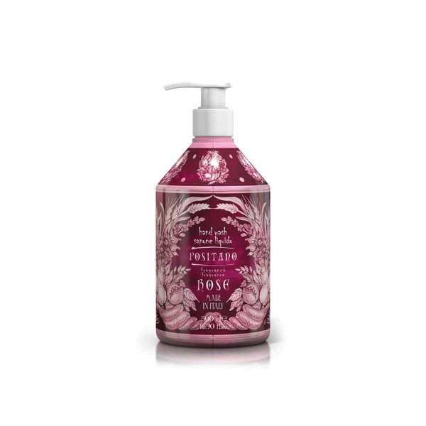Rudy Profumi MAIOLICHE Luxusní extra jemné tekuté mýdlo na ruce s vůní POSITANO ROSE - 500 ml
