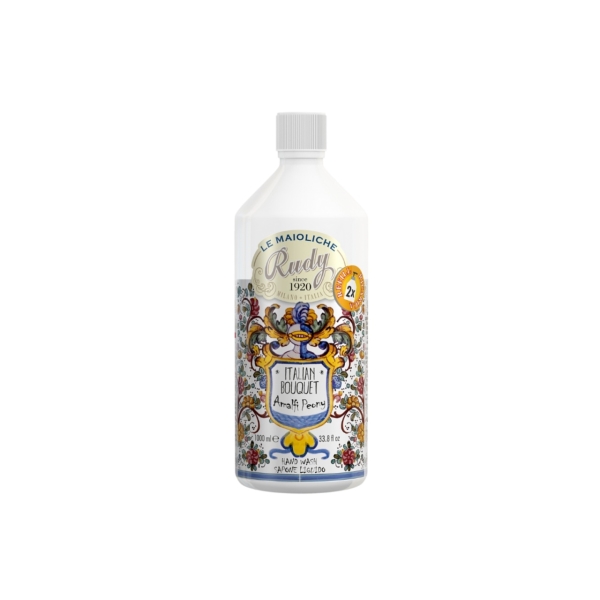 Rudy Profumi MAIOLICHE Náplň mýdlo na ruce s vůní AMALFI PEONY - 1000 ml