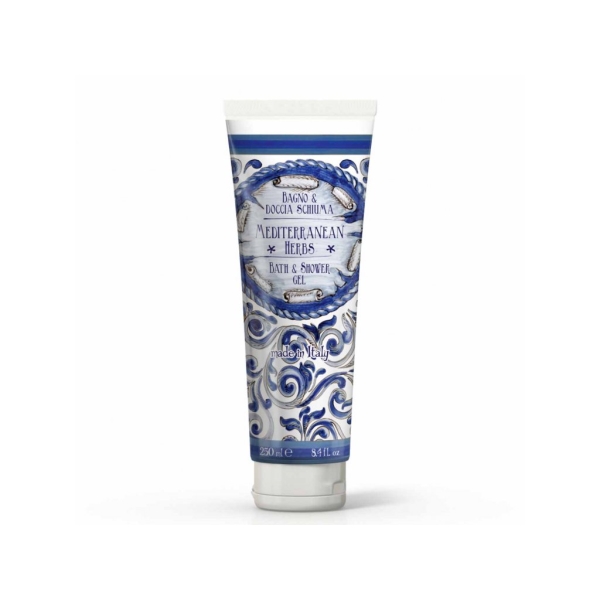 Rudy Profumi MAIOLICHE Sprchový gel a pěna do koupele s vůní MEDITERRANEAN HERBS - 250 ml