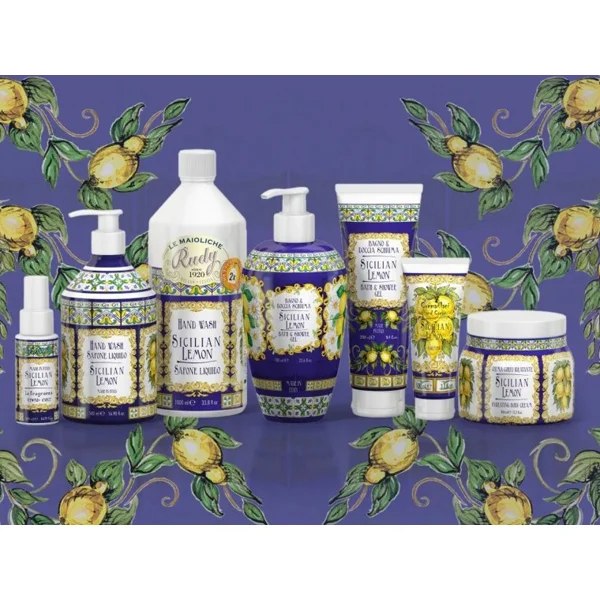 Rudy Profumi MAIOLICHE Sprchový gel a pěna do koupele s vůní SICILIAN LEMON - 250 ml