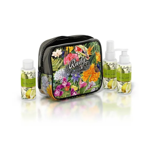 Rudy Profumi (Nature&Arome) Dárková sada s vůní BERGAMOT - sprch. gel 100 ml + tělov. krém 100 ml + parf. sprej 100 ml