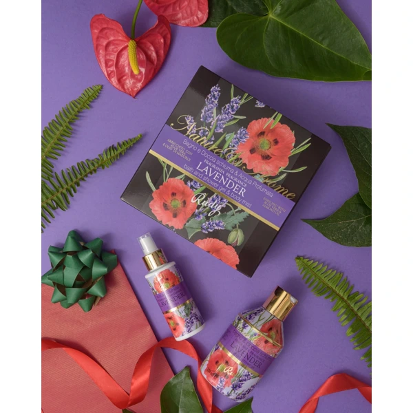 Rudy Profumi (Nature&Arome) Dárková sada s vůní LAVENDER - sprch. gel 250 ml + parf. sprej 100 ml