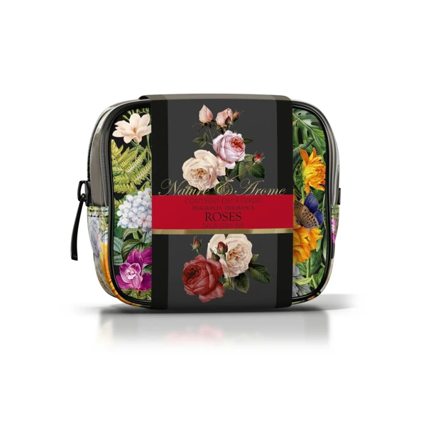 Rudy Profumi (Nature&Arome) Dárková sada s vůní ROSES - sprch. gel 100 ml + tělov. krém 100 ml + parf. sprej 100 ml