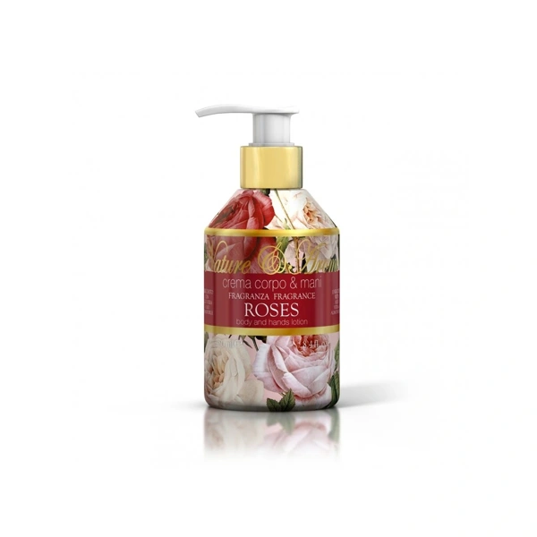 Rudy Profumi (Nature&Arome) Krém na tělo a ruce s vůní ROSES - 250 ml