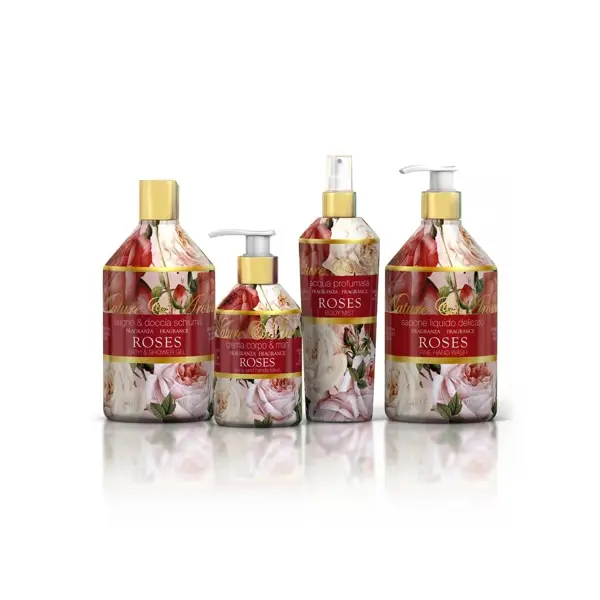 Rudy Profumi (Nature&Arome) Sprchový gel-pěna do koupele s vůní ROSES - 500 ml
