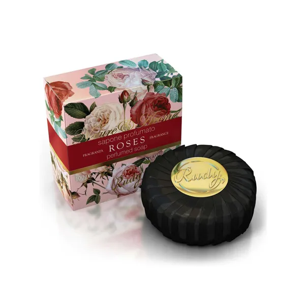 Rudy Profumi (Nature&Arome) Tuhé mýdlo s vůní ROSES - 100 g