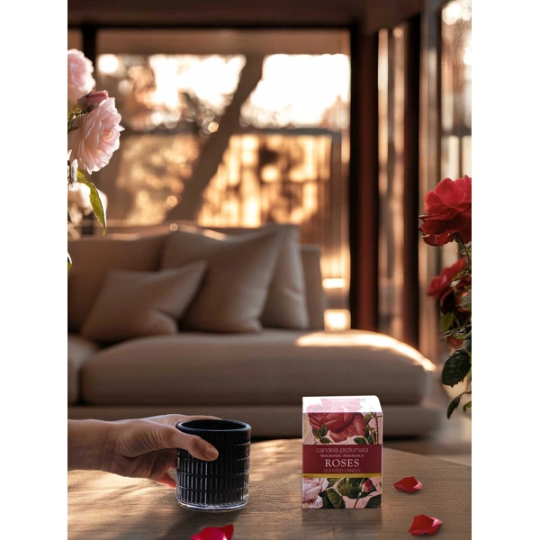 Rudy Profumi (Nature&Arome) Vonná svíčka s vůní ROSES - 200 g