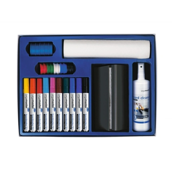 Sada PROFESSIONAL - příslušenství pro tabule - fixy, stěrka, magn. čistící tek.