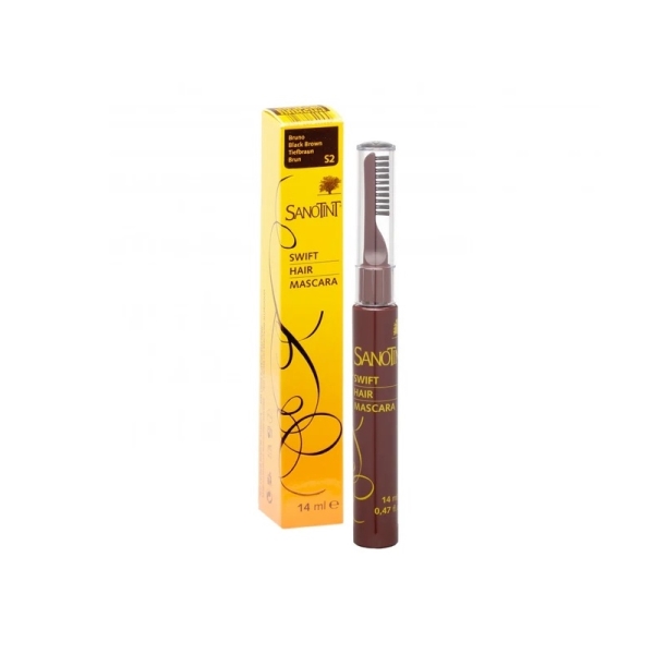 Sanotint Řasenka na vlasy Swift hair mascara S2 (tmavě hnědá) - 14 ml
