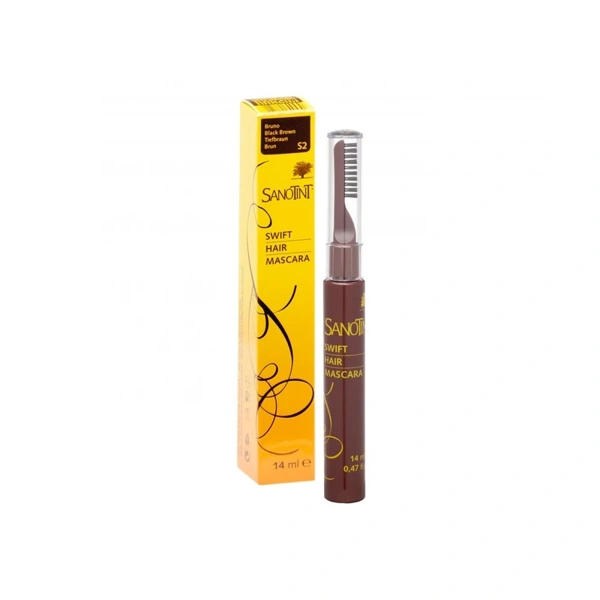 Sanotint Řasenka na vlasy Swift hair mascara S2 (tmavě hnědá) - 14 ml