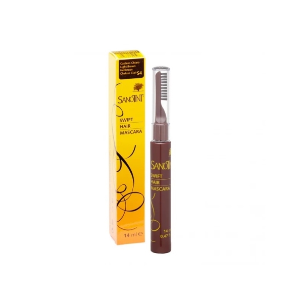 Sanotint Řasenka na vlasy Swift hair mascara S4 (světlý kaštan) - 14 ml