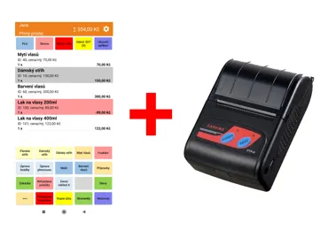 Set aplikace Conto Mobile a tiskárny Cashino