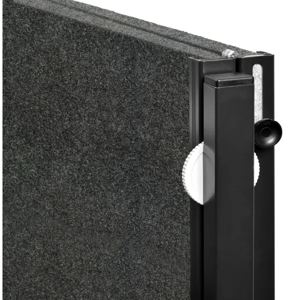 Skládací mobilní textilní tabule / nástěnka 150x120 cm, PREMIUM PLUS, antracitová