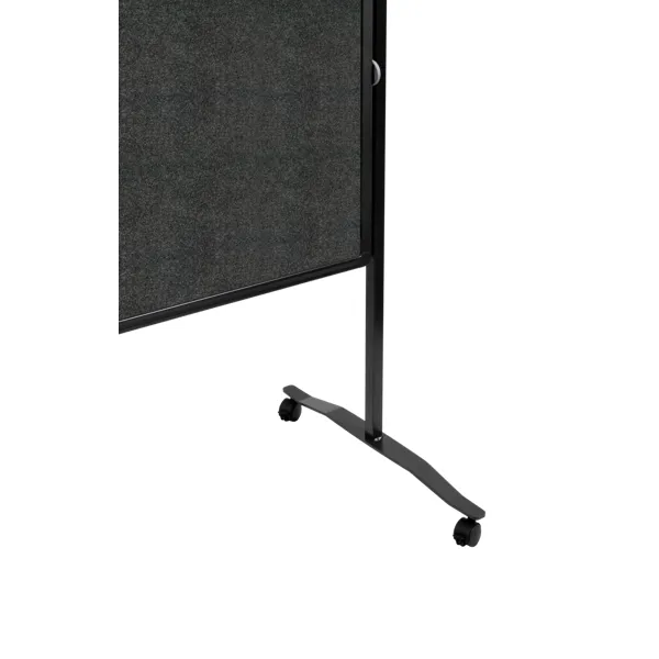 Skládací mobilní textilní tabule / nástěnka 150x120 cm, PREMIUM PLUS, antracitová