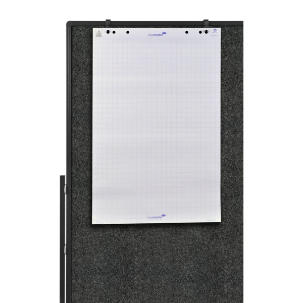 Skládací mobilní textilní tabule / nástěnka 150x120 cm, PREMIUM PLUS, antracitová