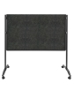 Skládací mobilní textilní tabule / nástěnka 150x120 cm, PREMIUM PLUS, antracitová