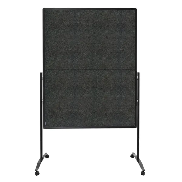 Skládací mobilní textilní tabule / nástěnka 150x120 cm, PREMIUM PLUS, antracitová