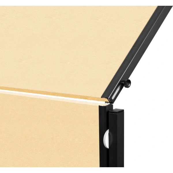 Skládací mobilní textilní tabule / nástěnka 150x120 cm, PREMIUM PLUS, béžová