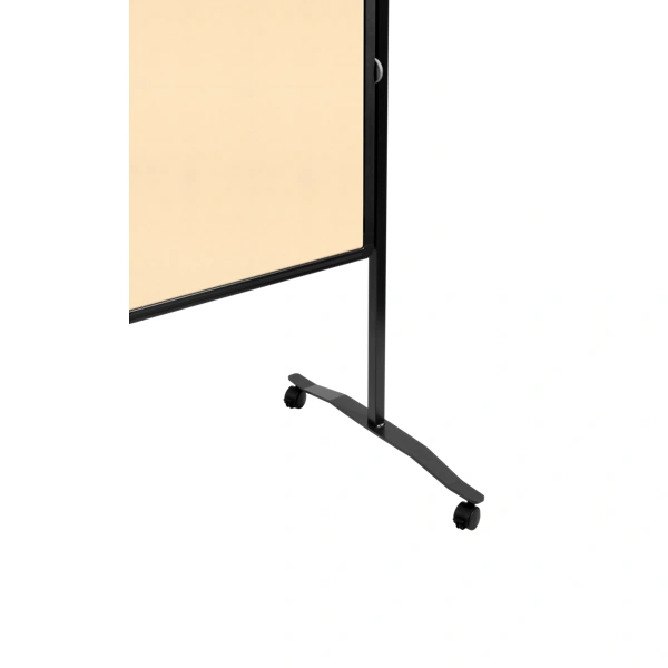 Skládací mobilní textilní tabule / nástěnka 150x120 cm, PREMIUM PLUS, béžová