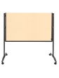 Skládací mobilní textilní tabule / nástěnka 150x120 cm, PREMIUM PLUS, béžová