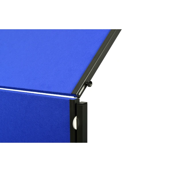 Skládací mobilní textilní tabule / nástěnka 150x120 cm, PREMIUM PLUS, modrá