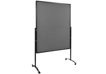 Skládací mobilní textilní tabule / nástěnka 150x120 cm, PREMIUM PLUS, šedá