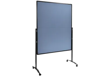 Skládací mobilní textilní tabule / nástěnka 150x120 cm, PREMIUM PLUS, světle modrá