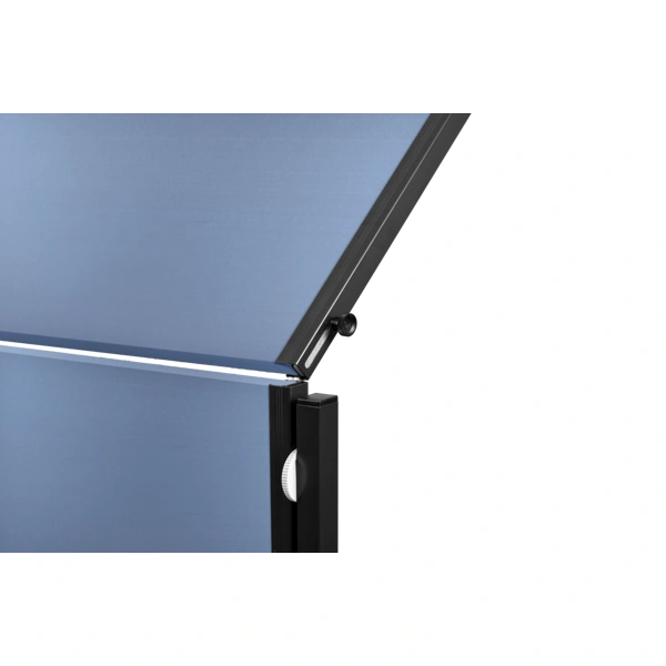 Skládací mobilní textilní tabule / nástěnka 150x120 cm, PREMIUM PLUS, světle modrá