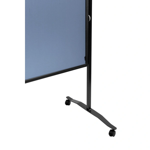 Skládací mobilní textilní tabule / nástěnka 150x120 cm, PREMIUM PLUS, světle modrá