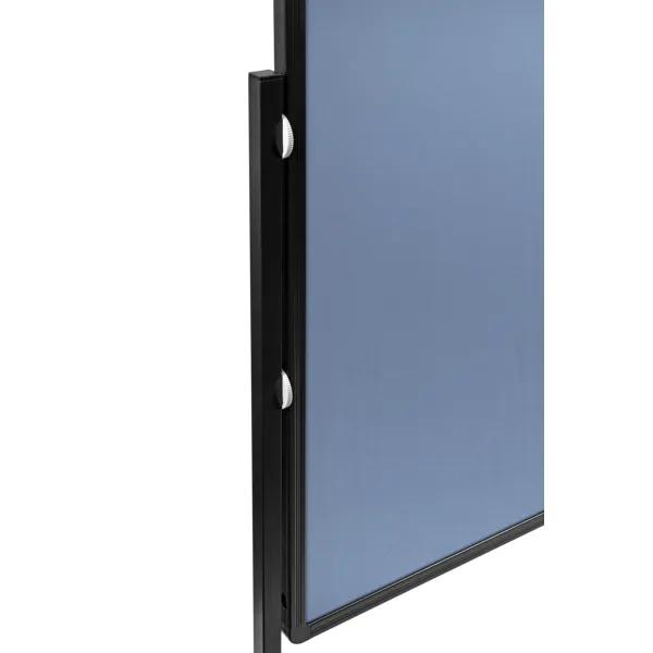 Skládací mobilní textilní tabule / nástěnka 150x120 cm, PREMIUM PLUS, světle modrá