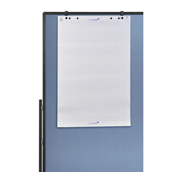 Skládací mobilní textilní tabule / nástěnka 150x120 cm, PREMIUM PLUS, světle modrá