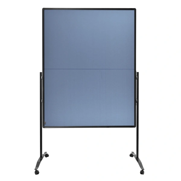 Skládací mobilní textilní tabule / nástěnka 150x120 cm, PREMIUM PLUS, světle modrá