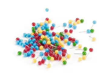 Špendlíky, sada 200 ks, kulaté, mix