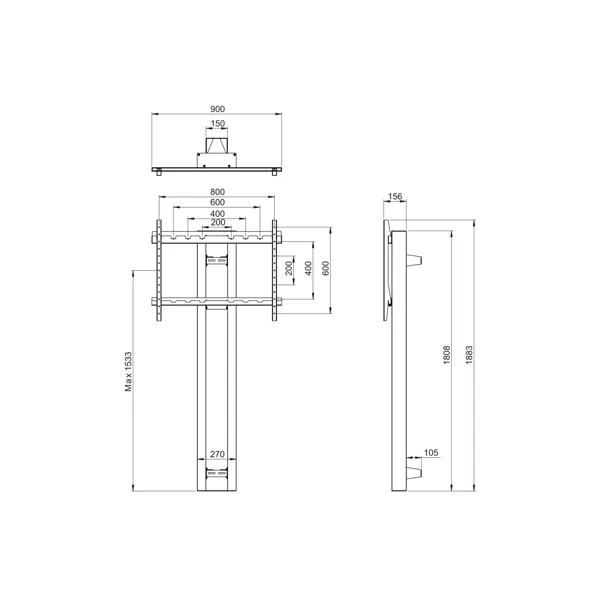 Stojan pro LCD - MOTION STATIC, pevná výška