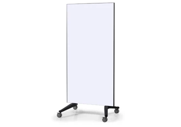 Stylová mobilní bílá skleněná tabule - paraván