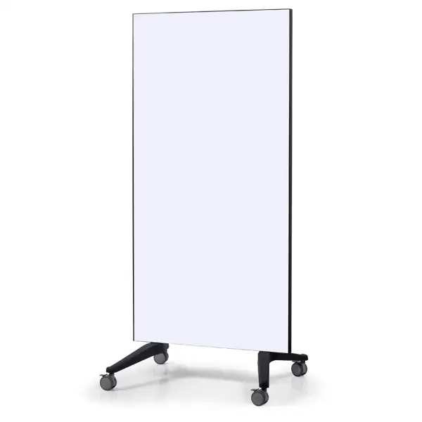 Stylová mobilní bílá skleněná tabule - paraván