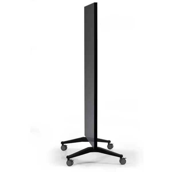 Stylová mobilní černá skleněná tabule - paraván