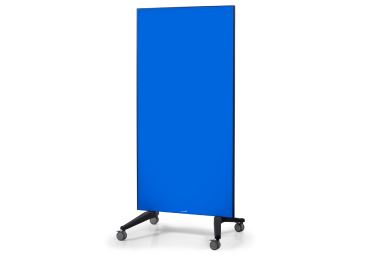 Stylová mobilní modrá skleněná tabule - paraván