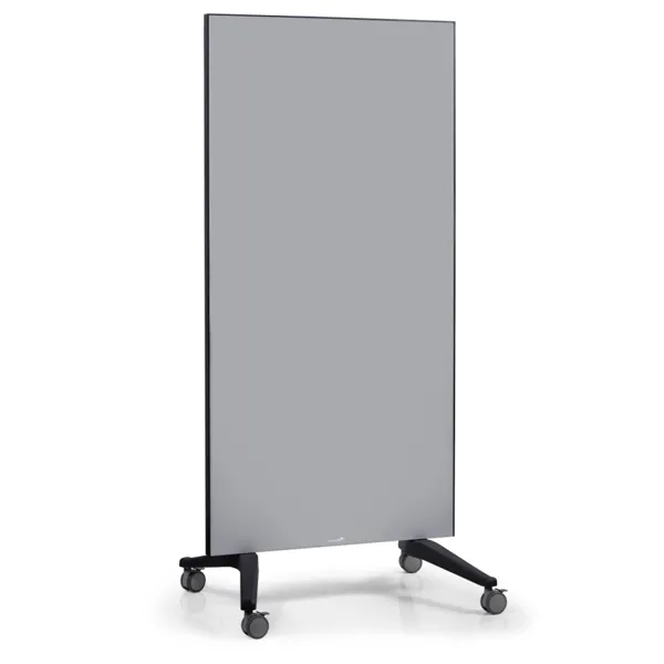 Stylová mobilní šedá skleněná tabule - paraván