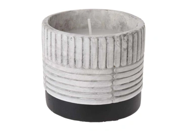 Svíčka Citronela keramika šedá - 90x80mm - odpuzuje létající hmyz