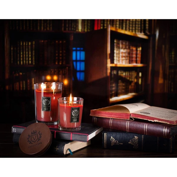 Svíčka Vellutier velká, Vintage Library