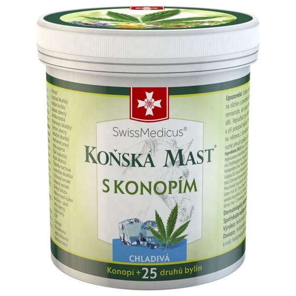 SwissMedicus® Koňská mast s konopím chladivá 250 ml