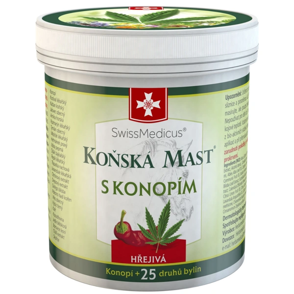 SwissMedicus® Koňská mast s konopím hřejivá 250 ml