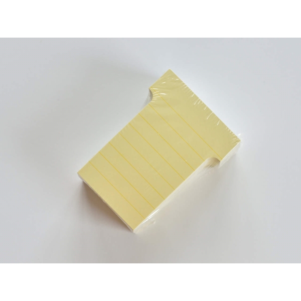 T-karty 70 mm široké, 100 kusů, barva žlutá