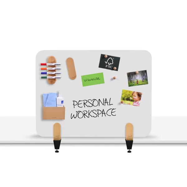 Tabulová stolní dělící přepážka 60 x 80 cm se svorkou