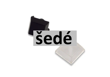 Tlačítko 2X2 komplet vč. krytky šedé - doprodej