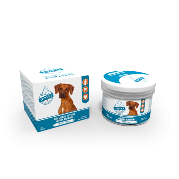 Topvet Biologicky aktivní vápník Aquamin pro psy 120 ks